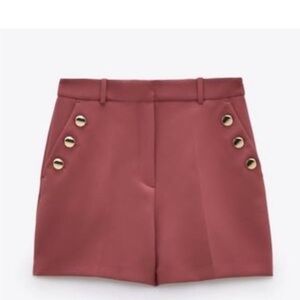 Zara Button-Detail Shorts